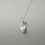 Close up of iridescent baroque pearl texture detail