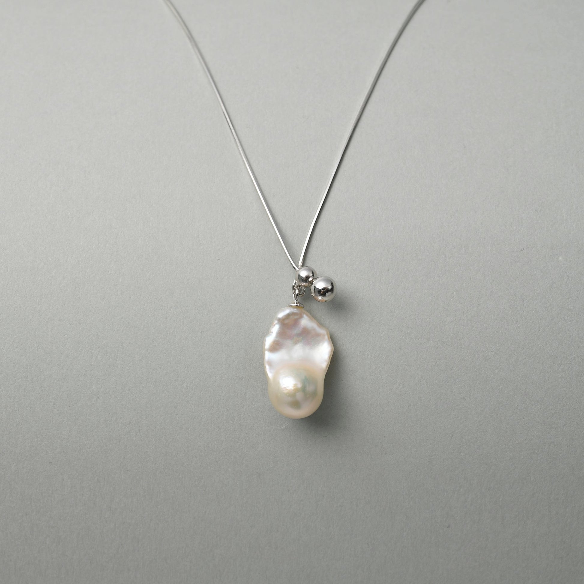Close up of iridescent baroque pearl texture detail
