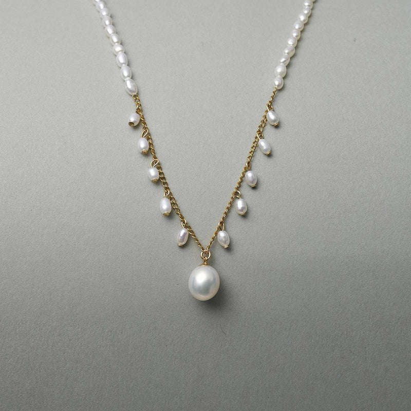 Pearl Drop Chain Necklace image 2