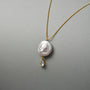 Roman Holiday Coin Pearl Pendant