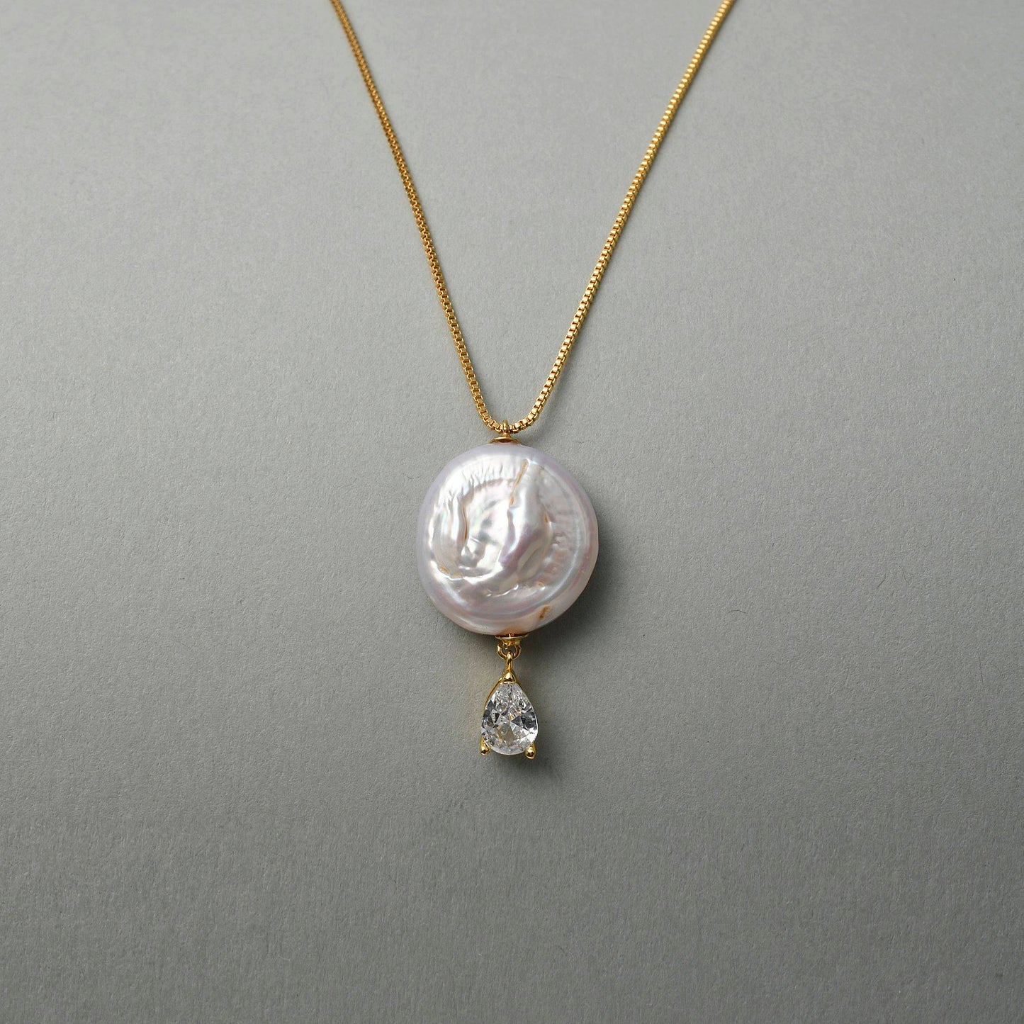 Roman Holiday Coin Pearl Pendant