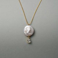 Roman Holiday Coin Pearl Pendant thumbnail 2