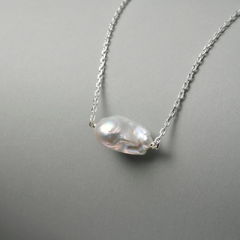 Silver Baroque Pearl Pendant