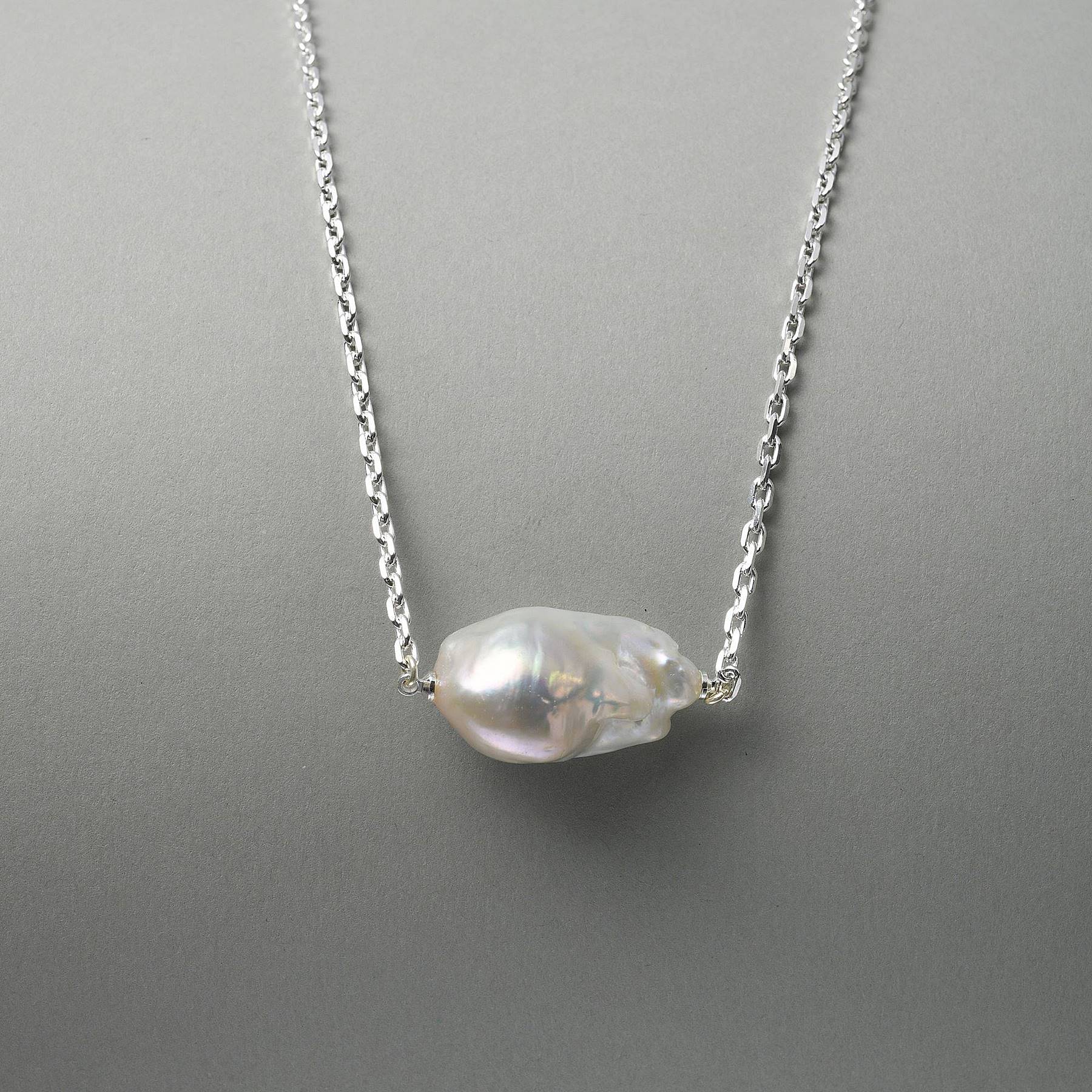 Silver Baroque Pearl Pendant