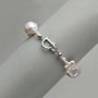 Baroque pearl bracelet metal clasp detail