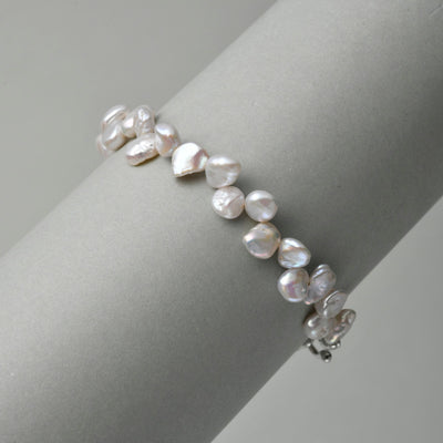 Bracelet Keshi Pearl demi-chaîne 