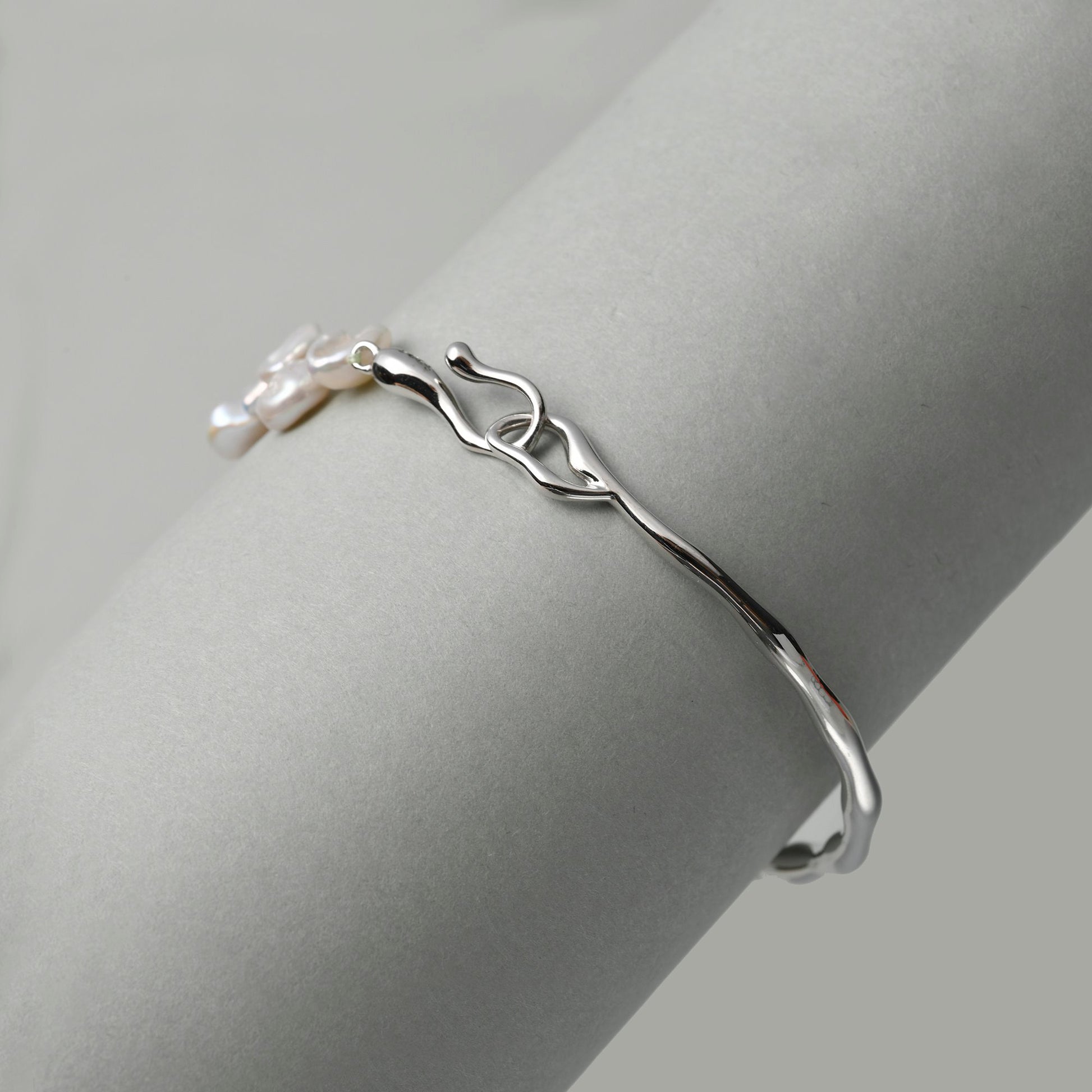 Keshi Pearl Half Chain Bracelet