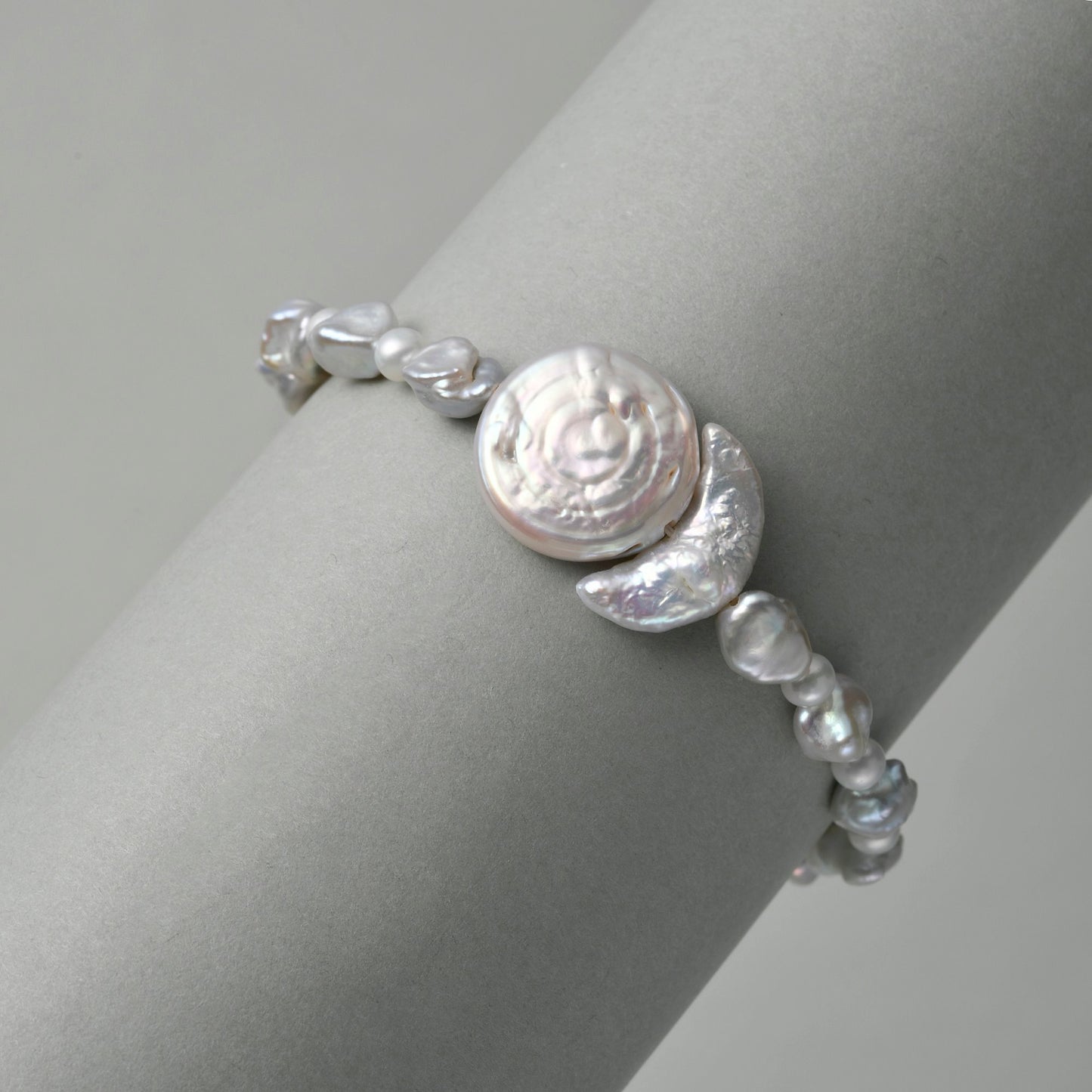 Sun & Moon Keshi Pearl Bracelet