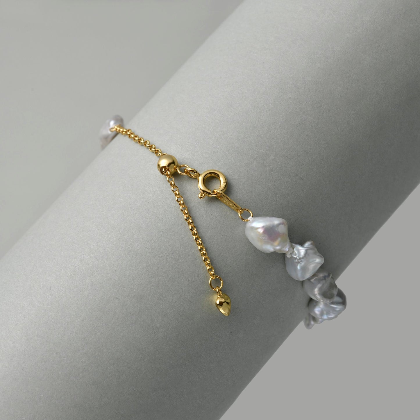 Blue Keshi Pearl Accent Bracelet