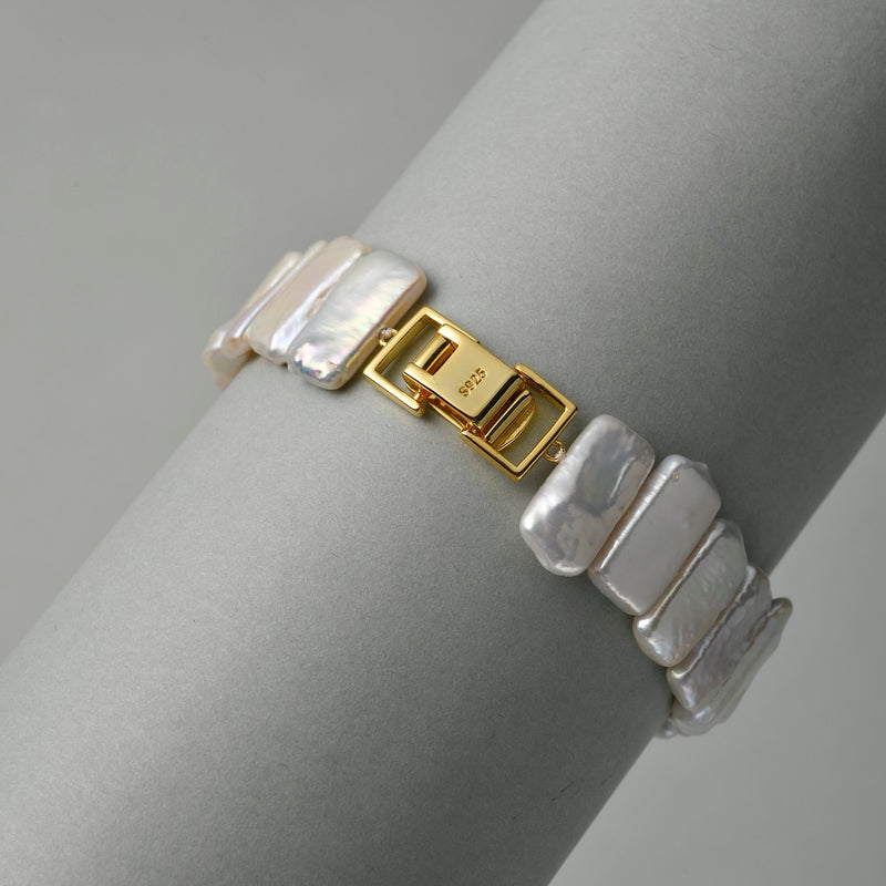 Square Baroque Pearl Bracelet