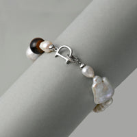 Tiger’s Eye & Baroque Pearl Bracelet thumbnail 2