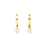 Sculptural Pearl Drop Earrings main thumbnail
