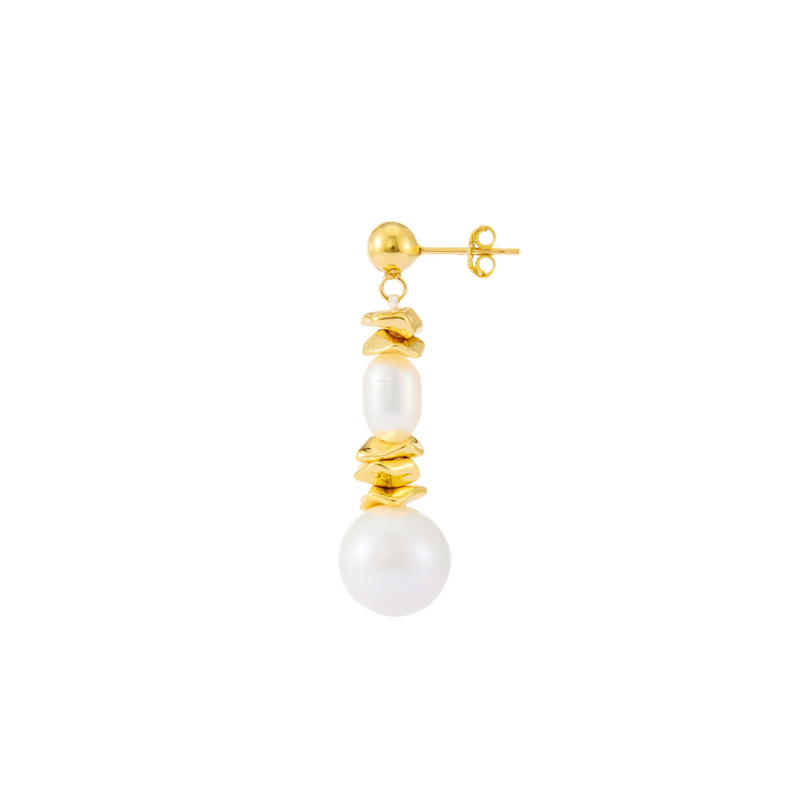 Sculptural Pearl Drop Earrings image 4
