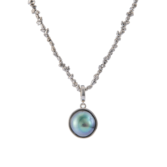 Twilight Serenade shadow orbit pearl pendant necklace official studio shot