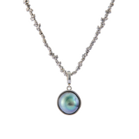 Shadow Orbit Pearl Pendant Necklace main thumbnail