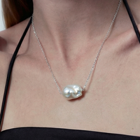 Silver Baroque Pearl Pendant thumbnail 1