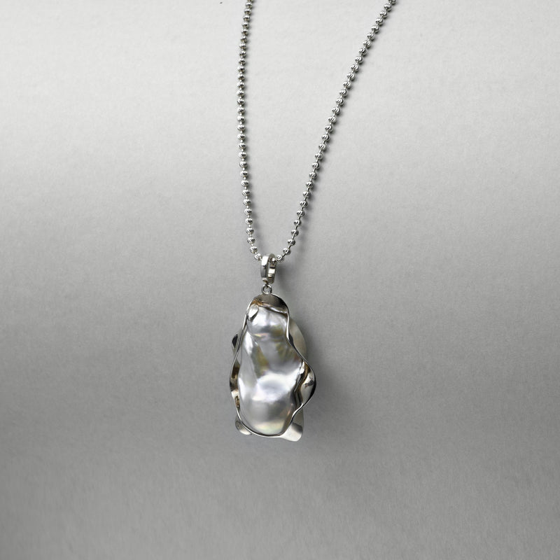 Silver Drift Baroque Pendant image 3