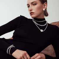 Silver-blue Baroque Pearl Stud Earrings thumbnail 2