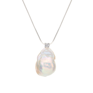 Goddess Tears - Baroque Pearl Silver Pendant