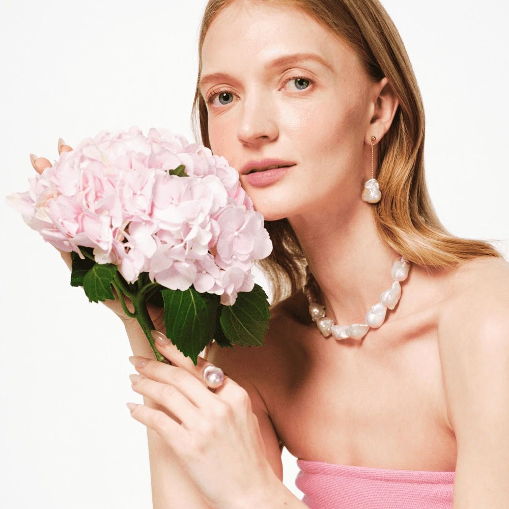 Lume | Pink Baroque Pearl Jewelry Set
