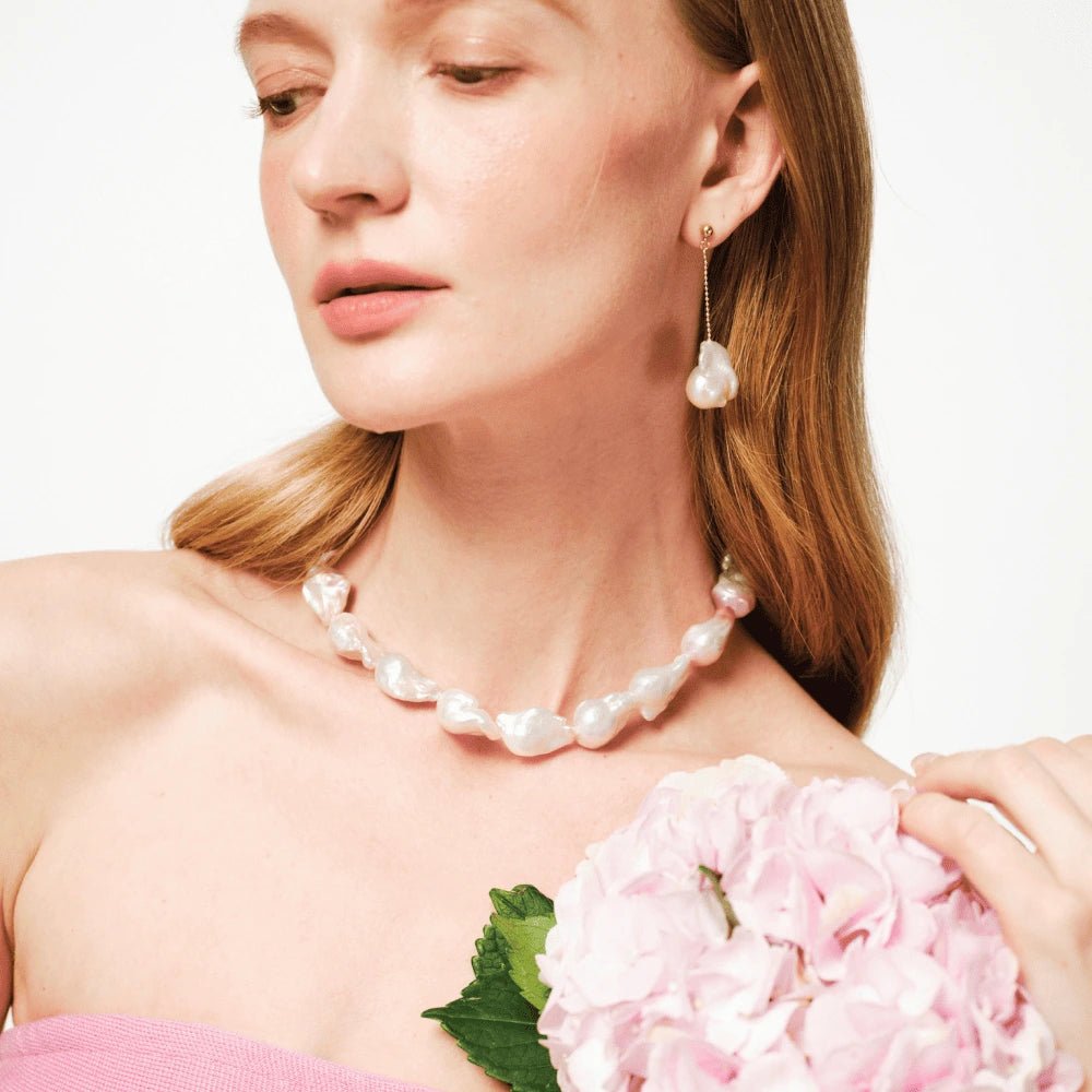 Lume | Pink Baroque Pearl Jewelry Set