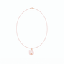 Soft pink beaded strand detail of baroque pearl necklace