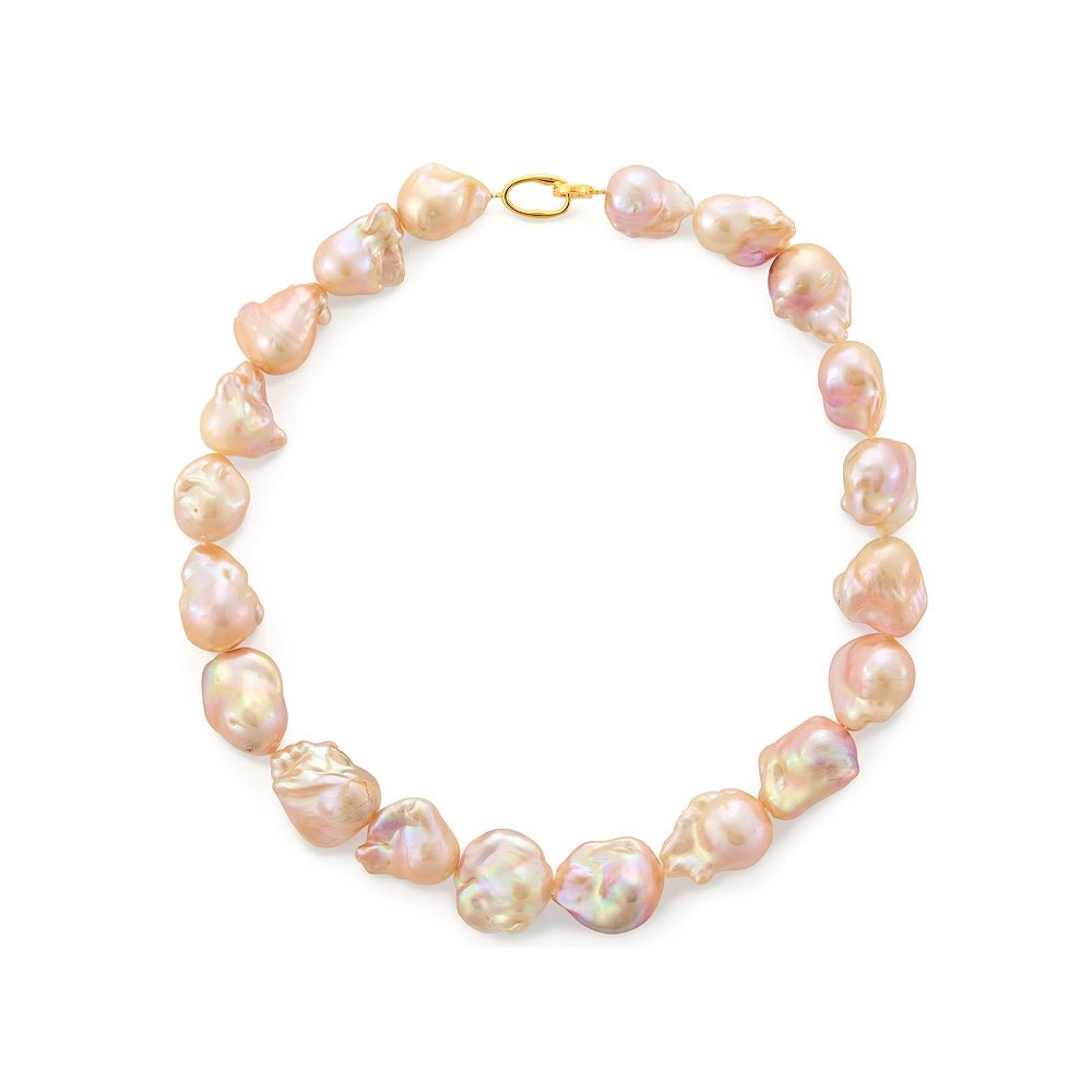 Soleil Golden Baroque Pearl 18K Gold Necklace