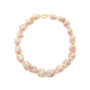 Soleil | Golden Baroque Pearl 18K Gold Necklace