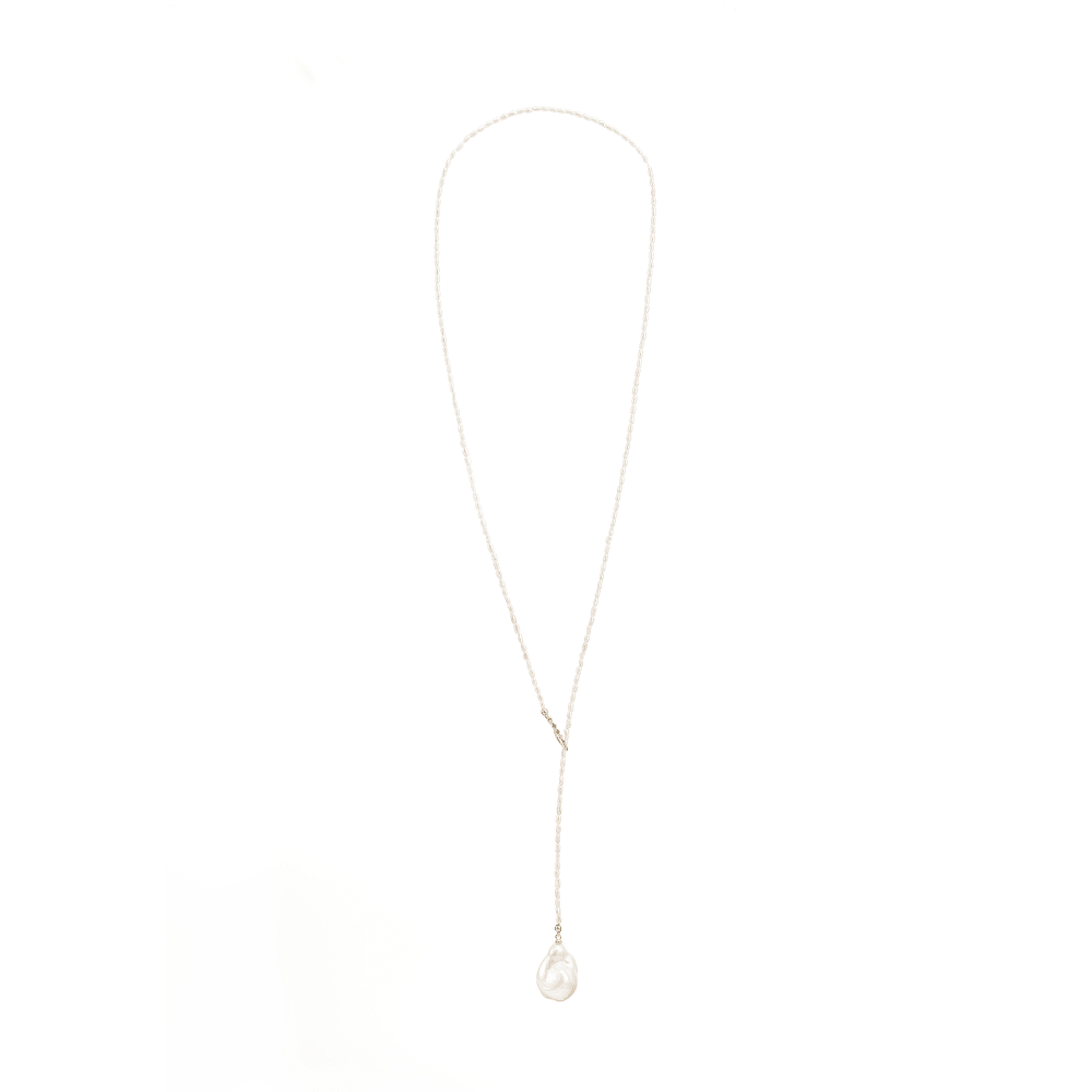 adjustable Y-shaped baroque freshwater pearl necklace perfect for stacking