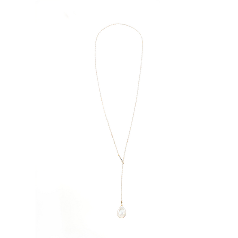 Solstice Drop Baroque Pearl Necklace image 4