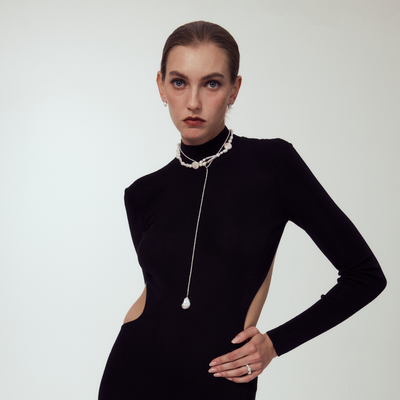 Collier Solstice Drop en perles baroques