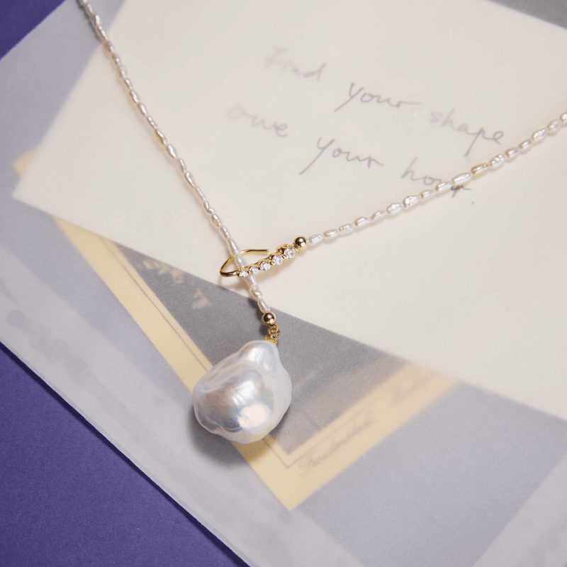 Solstice Drop Baroque Pearl Necklace image 6