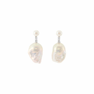 Dewdrop Dancer - French Like Baroque Pearl Earrings