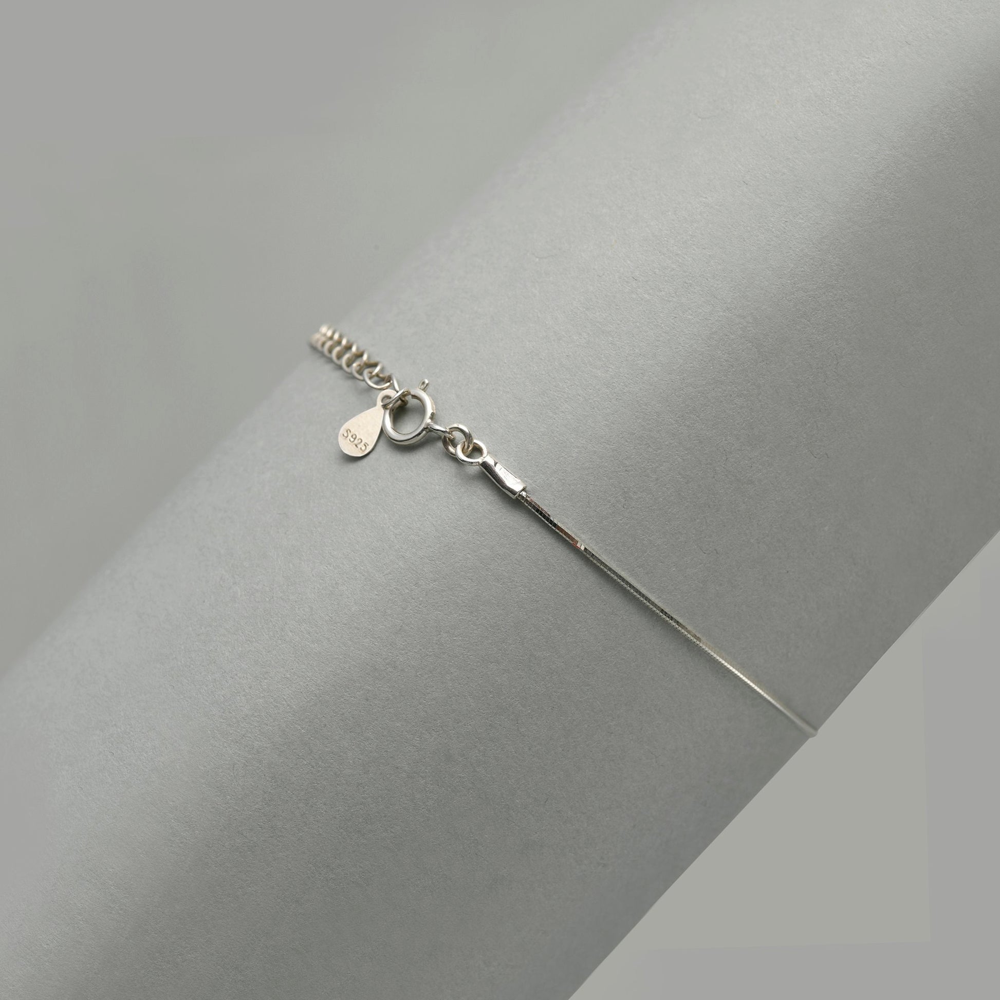 Sterling silver construction and spring ring clasp detail