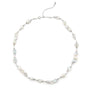Sterling silver mini baroque pearl thin necklace for stack wedding style