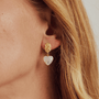 lifelong heart earrings freshwater pearl dangle earrings gift for her