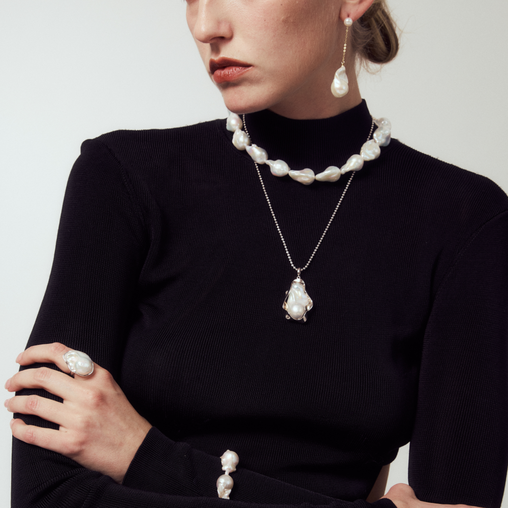 Bague en perle baroque Tidal Crest thumbnail 3