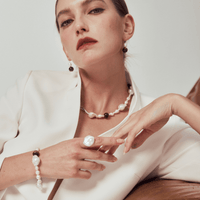 Tiger’s Eye & Baroque Pearl Earrings thumbnail 2