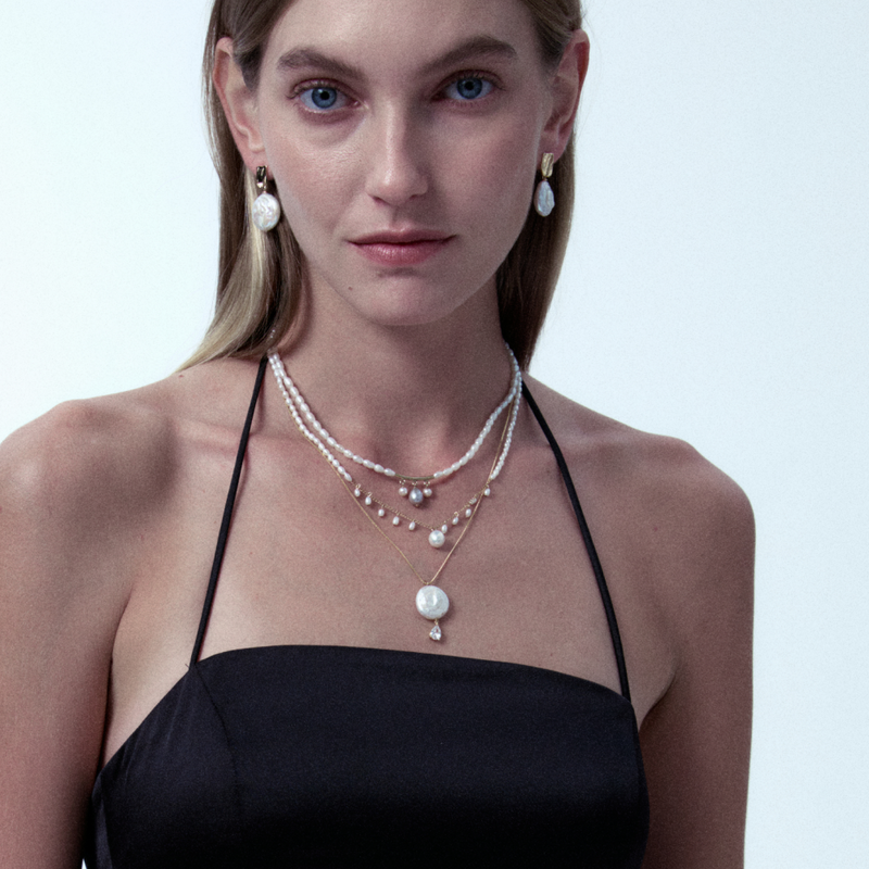 Trio Baroque Pearl Necklace image 4