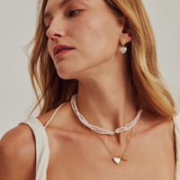 Triple Strand Pink Pearl Necklace thumbnail 3