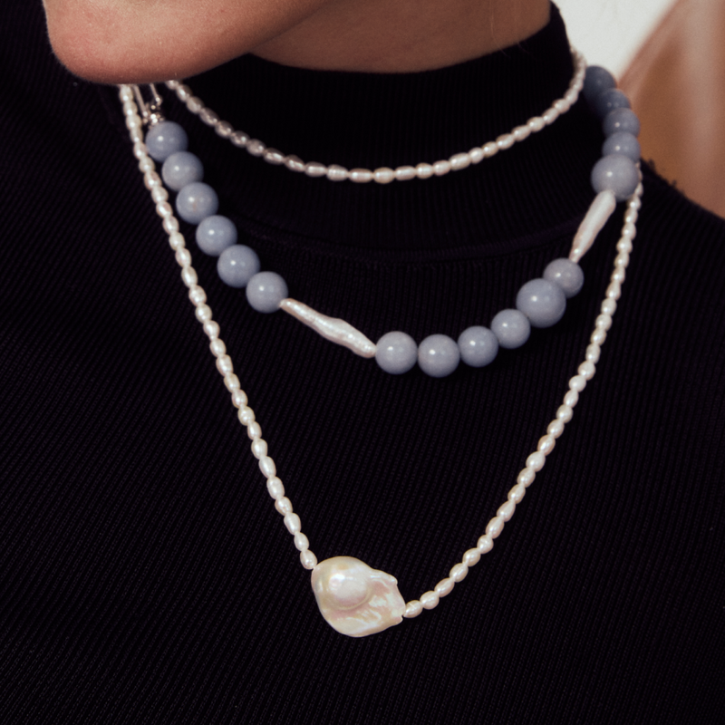 Twin Layer Baroque Pearl Necklace image 2
