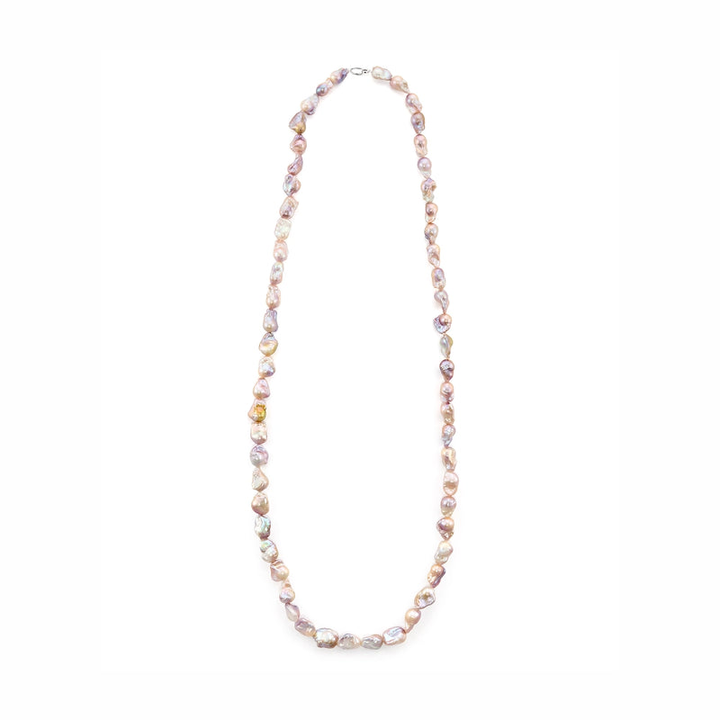 Amelia ｜Purple Baroque Pearl 18K Gold Necklace image 5