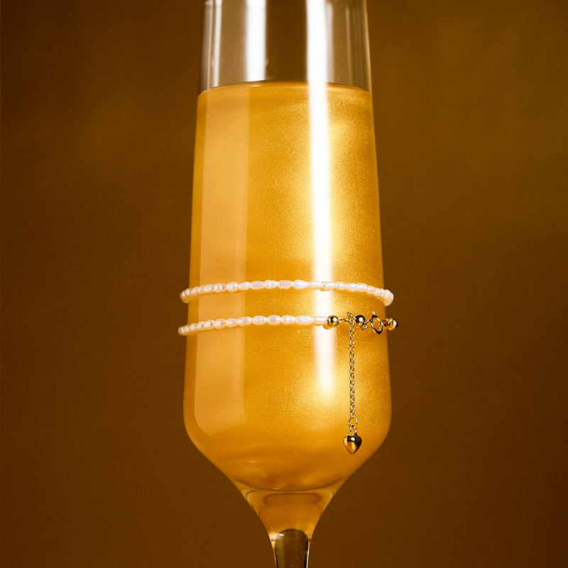 Whisper Line Mini Baroque Pearl Wrap Anklet Bracelet