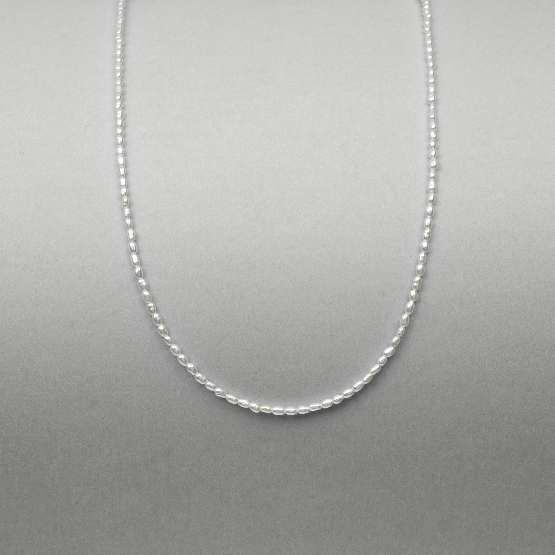 Jade | White Keshi Baroque Pearl 18k Gold Silver Necklace