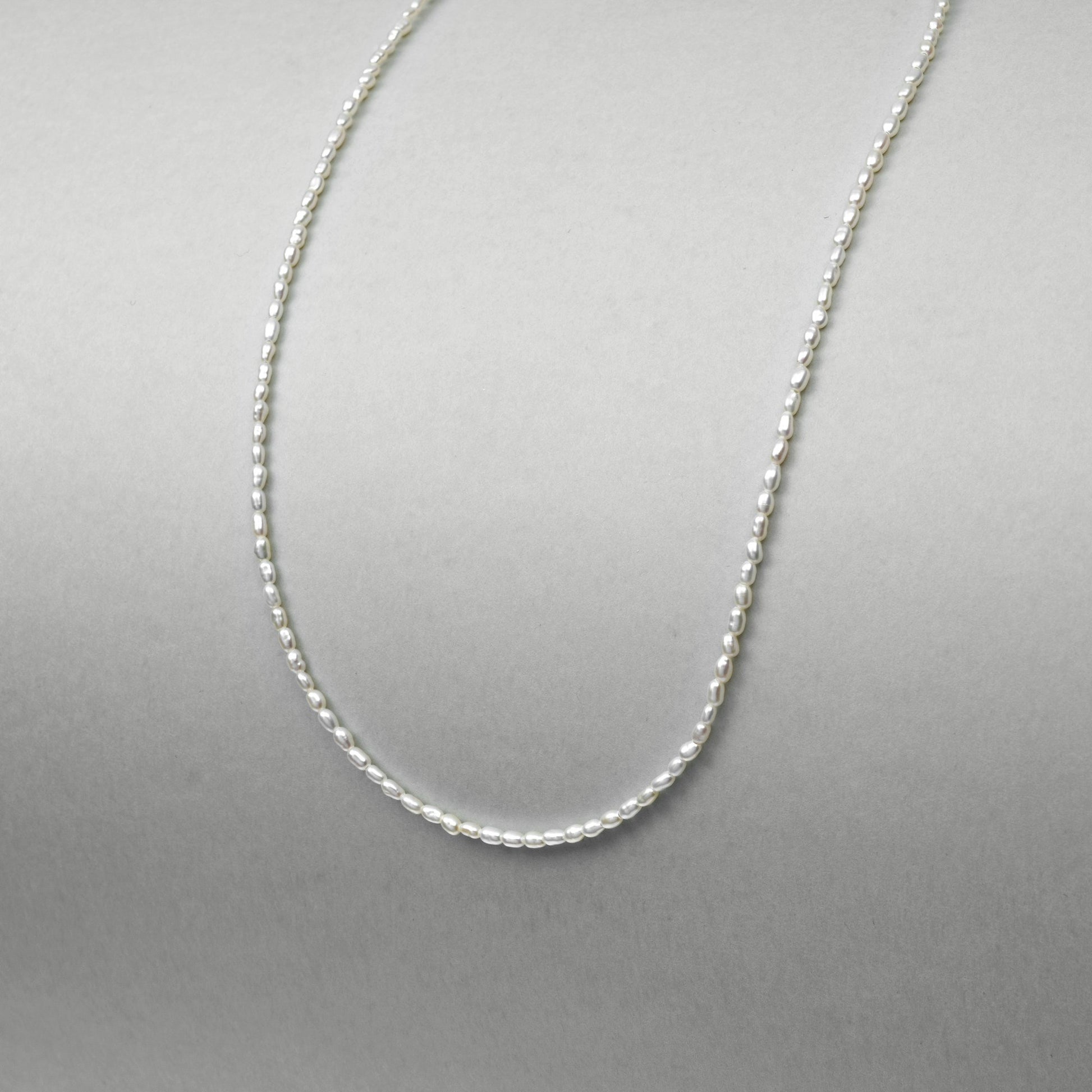 Jade | White Keshi Baroque Pearl 18k Gold Silver Necklace