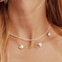 Heri White Heart Baroque Pearl 18k Gold Chain Necklace model view 1