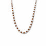 White Baroque Pearl Garnet Beaded Necklace