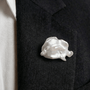 baroque pearl brooch goes well with suits or coats