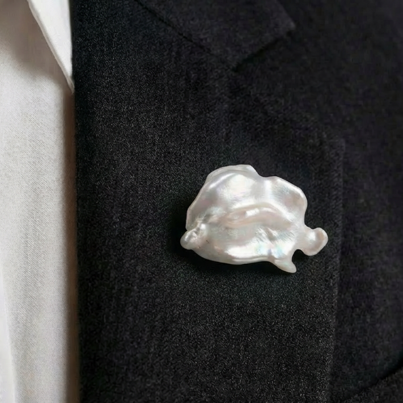 Baroque Pearl Lapel Pin