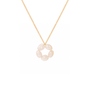 baroque pearl flower gold necklace